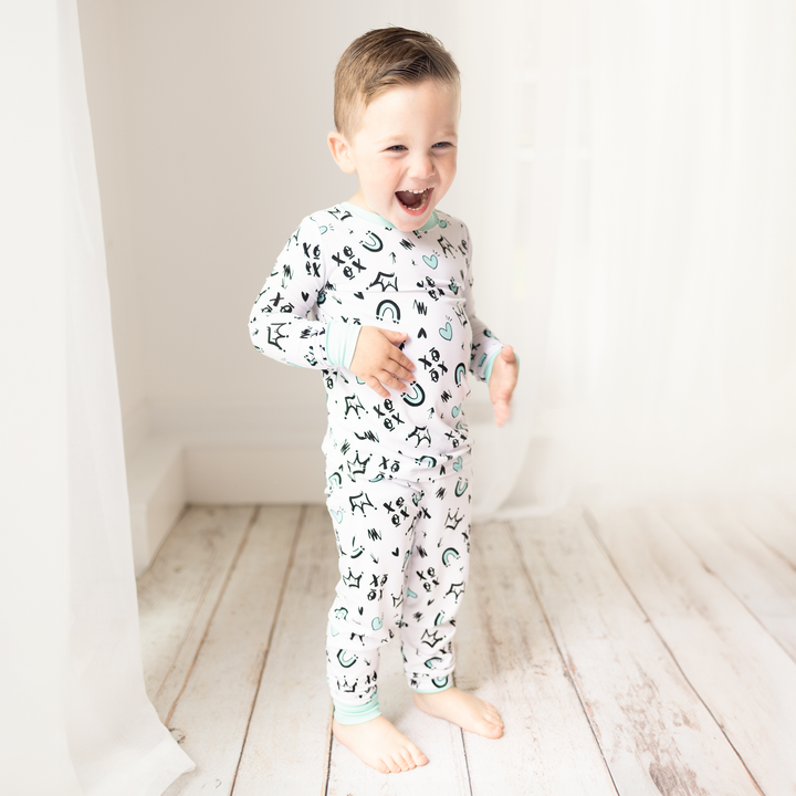 Two Piece Pajamas in Love &amp; Art