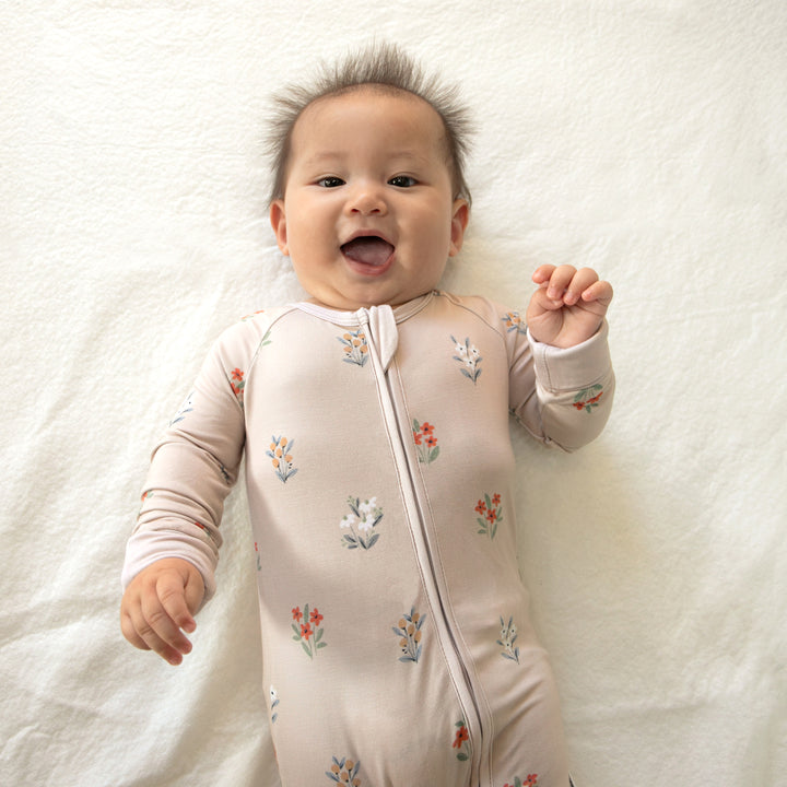 Zippered Romper in Wild Bloom