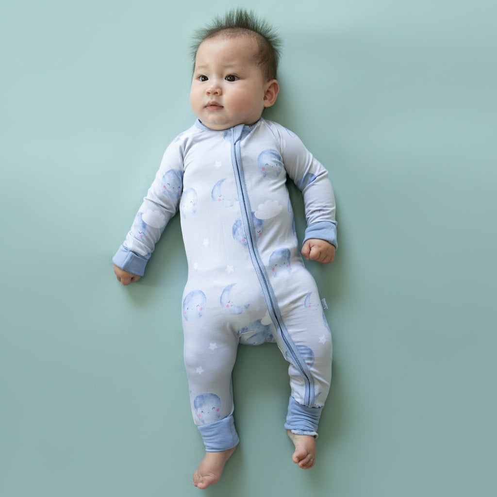 Zippered Romper in Moon &amp; Stars
