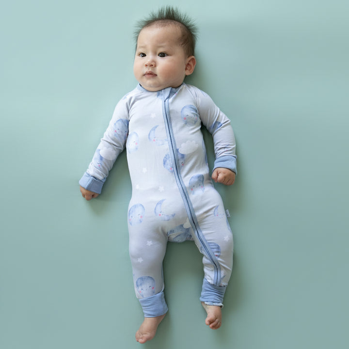 Zippered Romper in Moon &amp; Stars